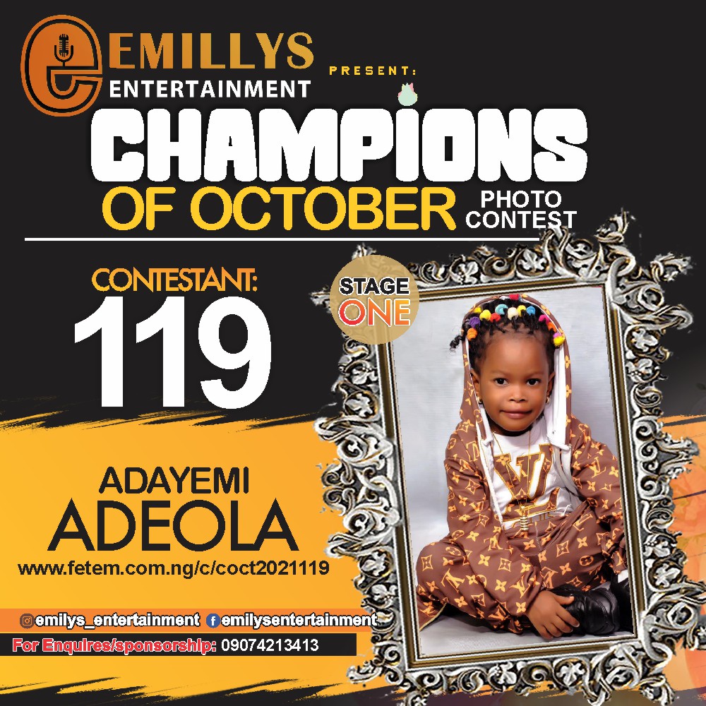Vote ADEYEMI ADEOLA in CHAMPIONS OF OCTOBER 2021 Voting Contest @ Fetem.com.ng