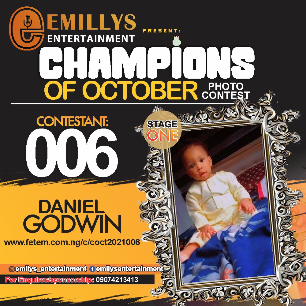 Vote DANIEL GODWIN in CHAMPIONS OF OCTOBER 2021 Voting Contest @ Fetem.com.ng