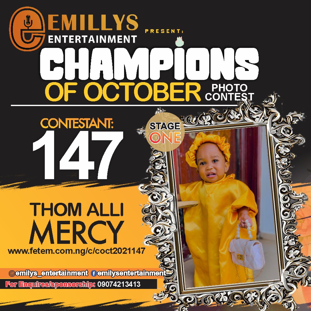 Vote THOM ALLI MERCY in CHAMPIONS OF OCTOBER 2021 Voting Contest @ Fetem.com.ng