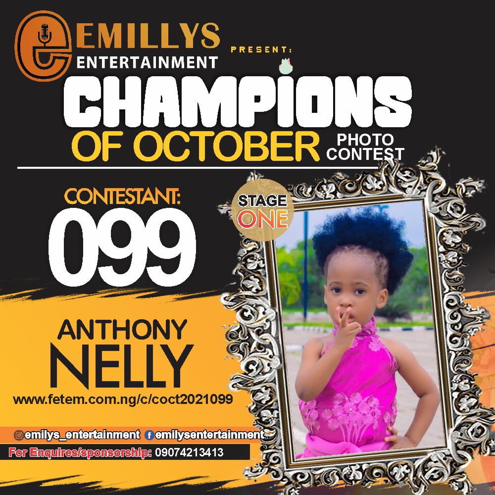 Vote ANTHONY NELLY in CHAMPIONS OF OCTOBER 2021 Voting Contest @ Fetem.com.ng