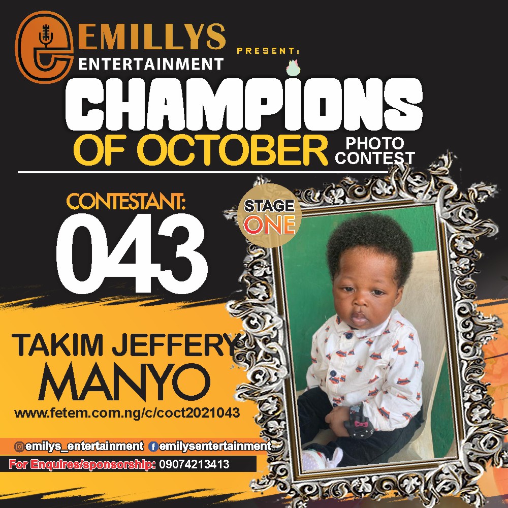 Vote TAKIM	JEFFERY MANYO in CHAMPIONS OF OCTOBER 2021 Voting Contest @ Fetem.com.ng