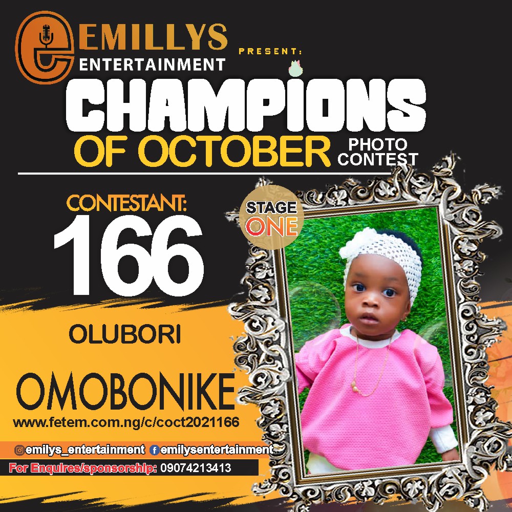 Vote OLUBORI OMOBONIKE in CHAMPIONS OF OCTOBER 2021 Voting Contest @ Fetem.com.ng