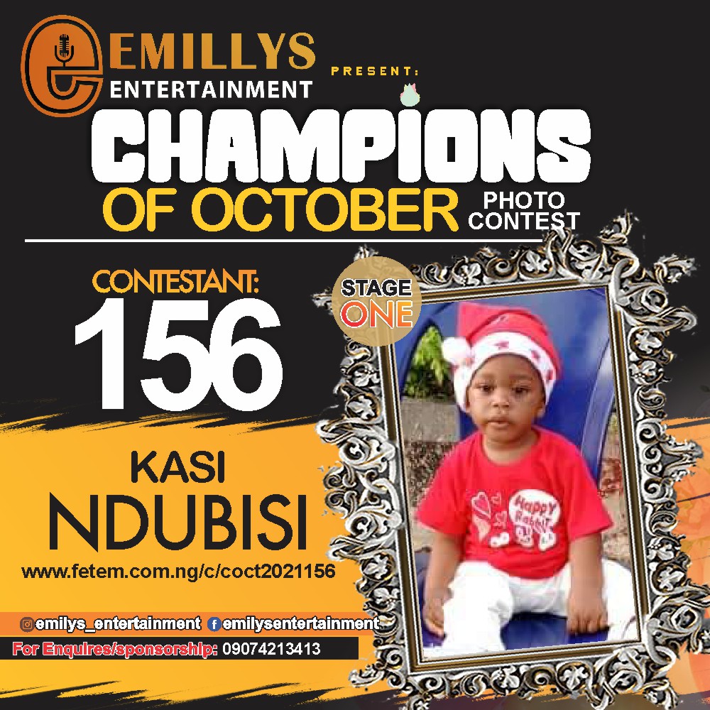 Vote KASI NDUBUISI in CHAMPIONS OF OCTOBER 2021 Voting Contest @ Fetem.com.ng