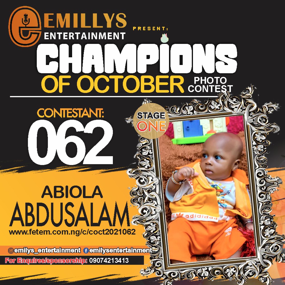 Vote ABIOLA ABDULSALAM in CHAMPIONS OF OCTOBER 2021 Voting Contest @ Fetem.com.ng