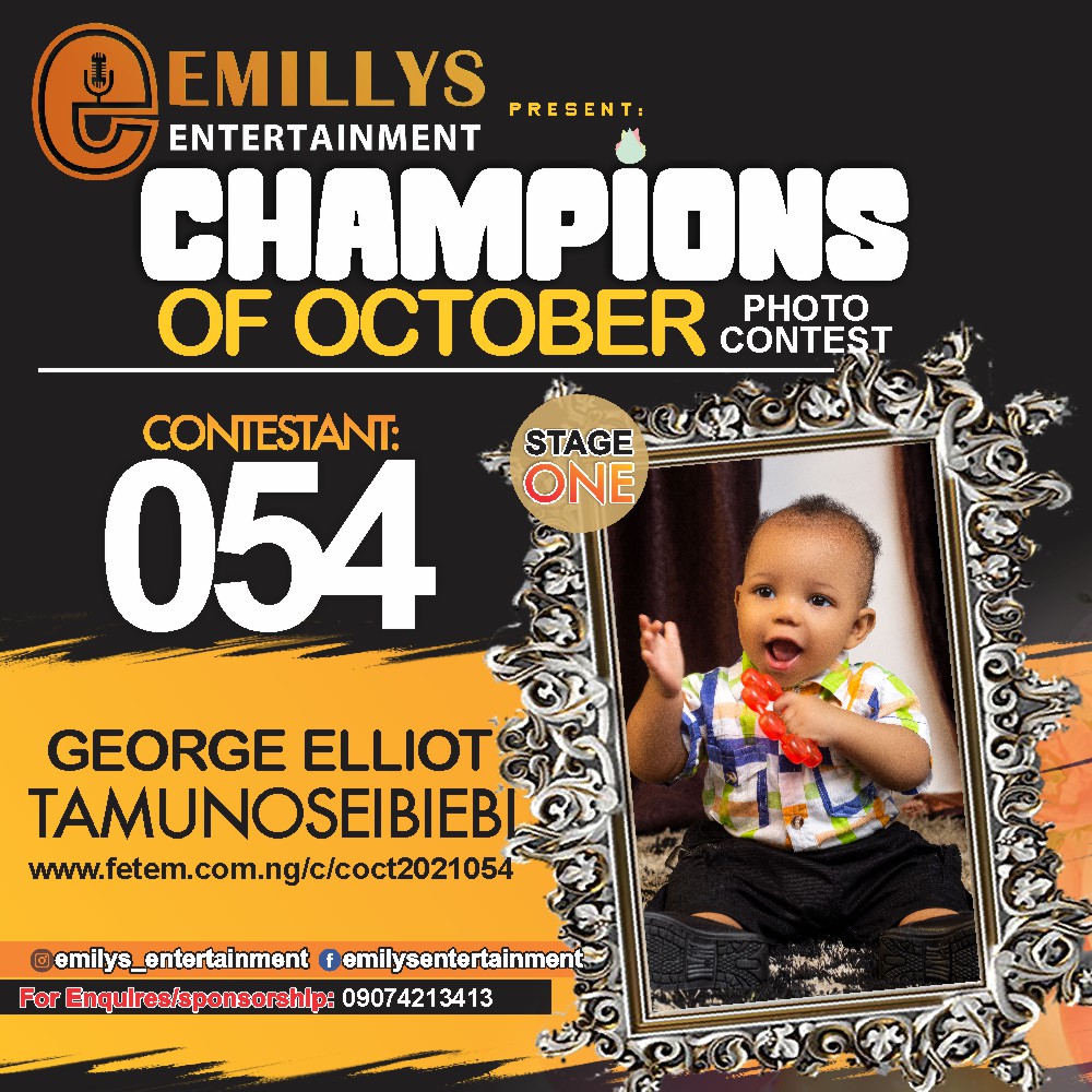 Vote GEORGE	ELLIOT TAMUNOSEIBIEIBI in CHAMPIONS OF OCTOBER 2021 Voting Contest @ Fetem.com.ng