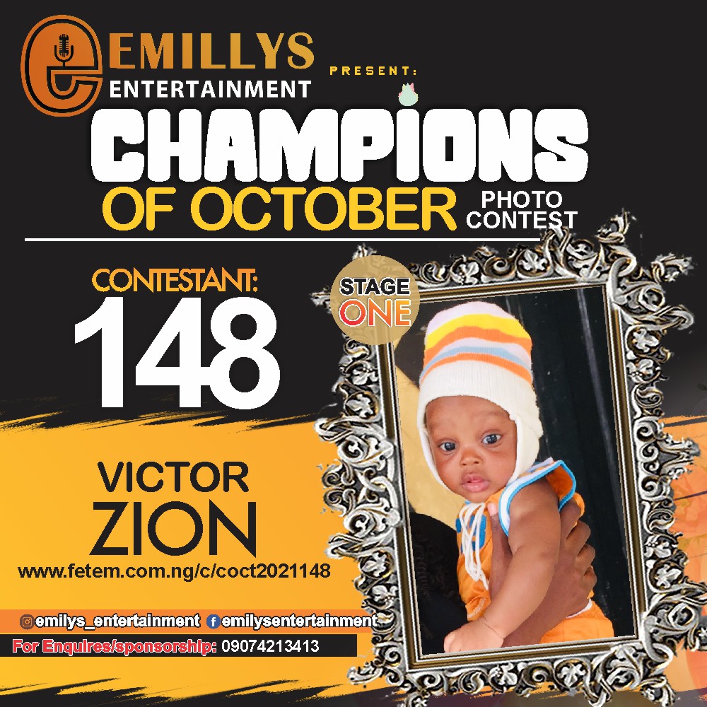 Vote VICTOR ZION in CHAMPIONS OF OCTOBER 2021 Voting Contest @ Fetem.com.ng