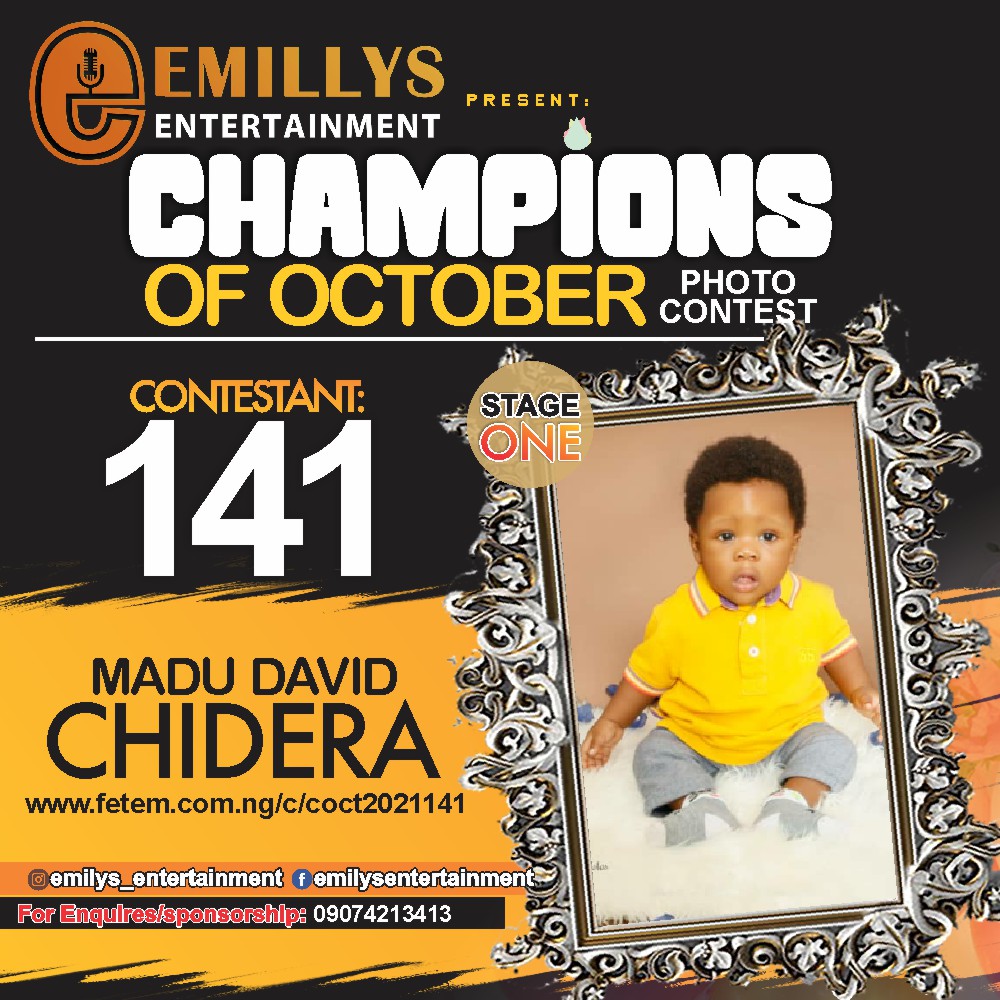 Vote MADU	DAVID CHIDERA in CHAMPIONS OF OCTOBER 2021 Voting Contest @ Fetem.com.ng