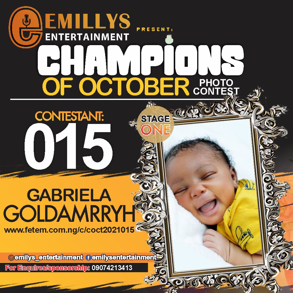 Vote GABRIELA GOLDAMRRYH in CHAMPIONS OF OCTOBER 2021 Voting Contest @ Fetem.com.ng