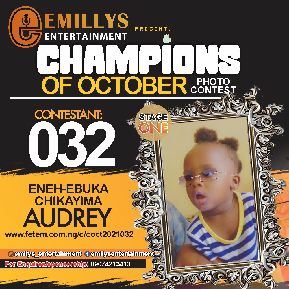 Vote ENEH-EBUKA CHIKAYIMA AUDREY in CHAMPIONS OF OCTOBER 2021 Voting Contest @ Fetem.com.ng