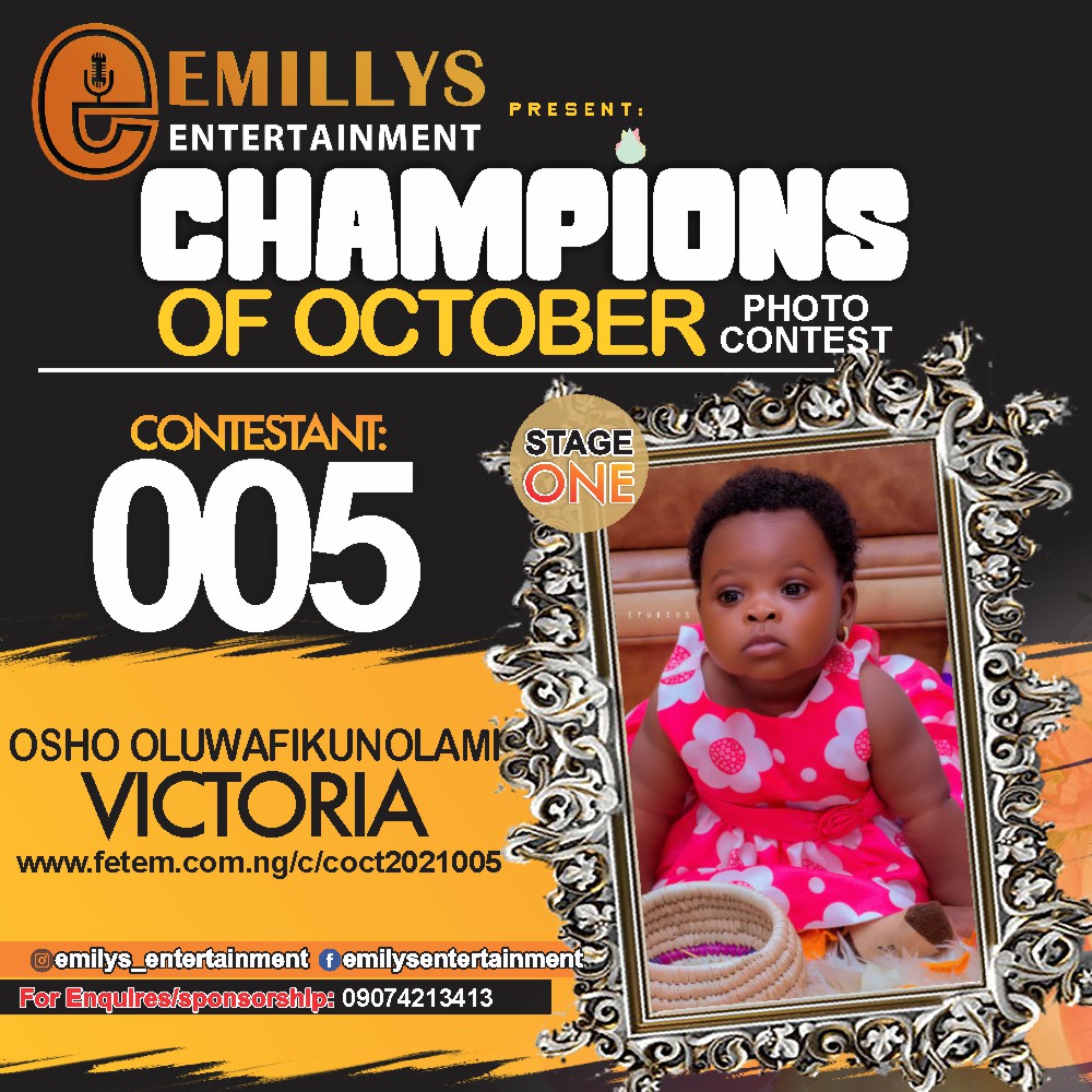 Vote OSHO	OLUWAFIKUNOLAMI VICTORIA in CHAMPIONS OF OCTOBER 2021 Voting Contest @ Fetem.com.ng