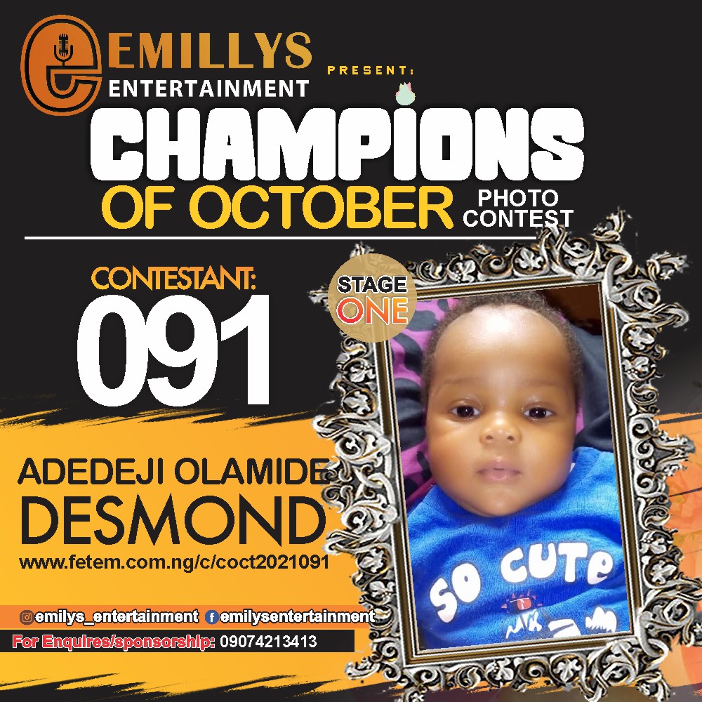 Vote ADEDEJI OLAMIDE DESMOND in CHAMPIONS OF OCTOBER 2021 Voting Contest @ Fetem.com.ng