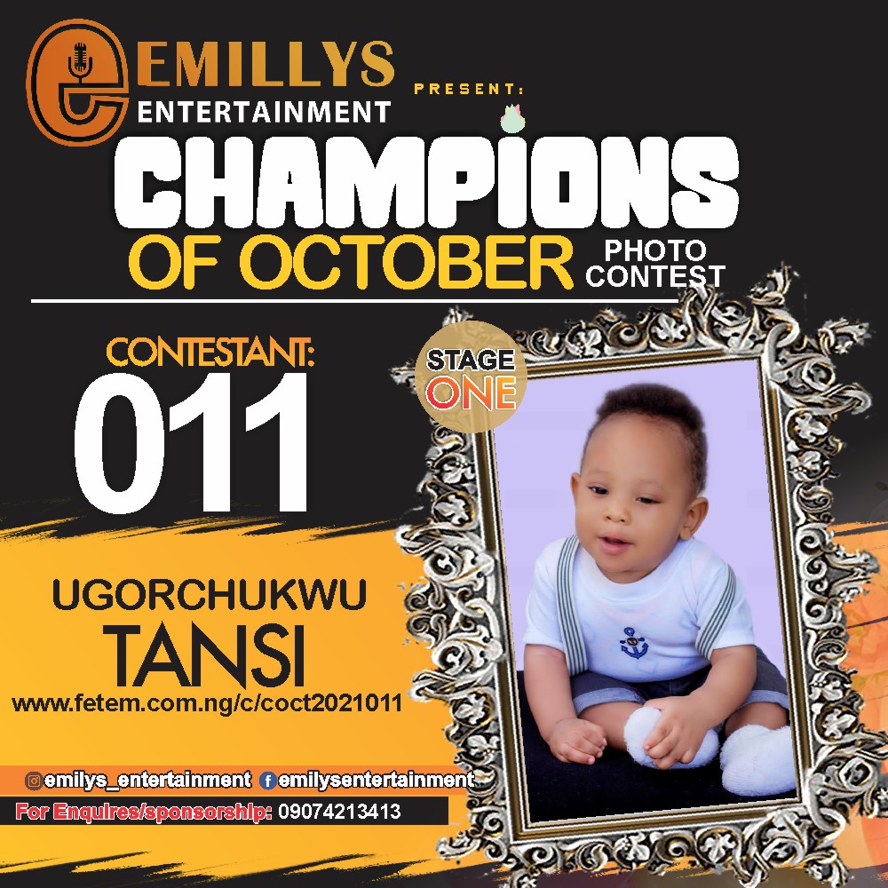 Vote OGORCHUKWU TANSI in CHAMPIONS OF OCTOBER 2021 Voting Contest @ Fetem.com.ng