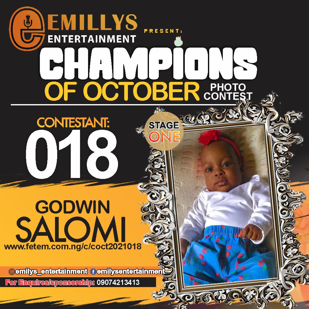Vote GODWIN SALOMI in CHAMPIONS OF OCTOBER 2021 Voting Contest @ Fetem.com.ng