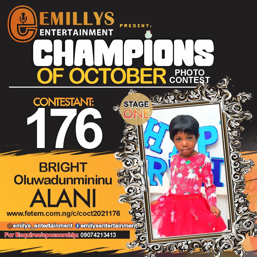 Vote ALANI	OLUWADUNMININU BRIGHT in CHAMPIONS OF OCTOBER 2021 Voting Contest @ Fetem.com.ng