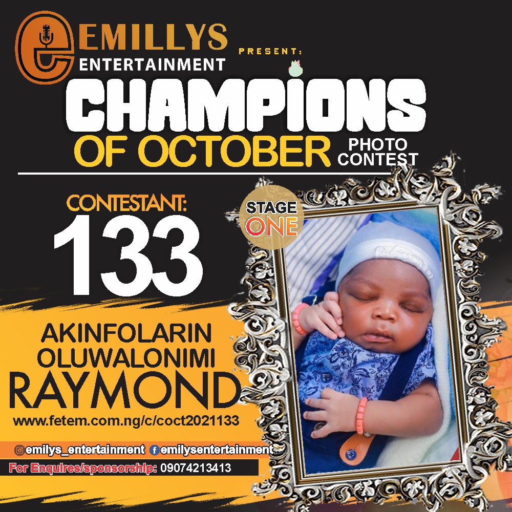 Vote AKINFOLARIN OLUWALONIMI	RAYMOND in CHAMPIONS OF OCTOBER 2021 Voting Contest @ Fetem.com.ng