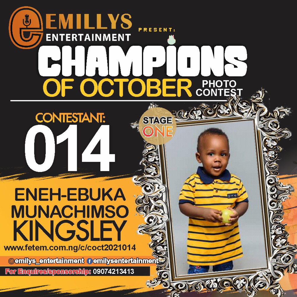 Vote ENEH-EBUKA	MUNACHIMSO KINGSLEY in CHAMPIONS OF OCTOBER 2021 Voting Contest @ Fetem.com.ng