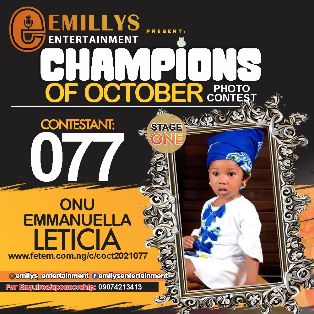 Vote ONU	EMMANUELLA LETICIA in CHAMPIONS OF OCTOBER 2021 Voting Contest @ Fetem.com.ng