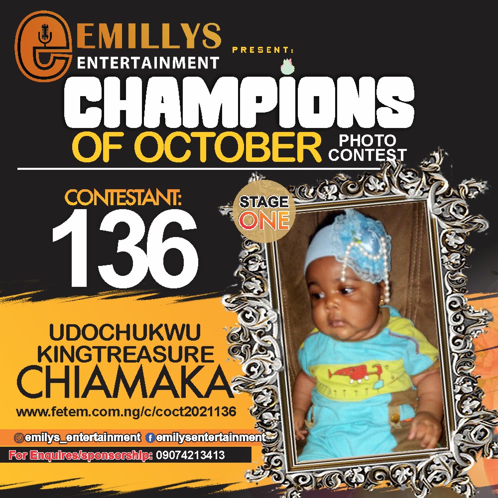 Vote UDOCHUKWU KINGTREASURES	CHIAMAKA in CHAMPIONS OF OCTOBER 2021 Voting Contest @ Fetem.com.ng