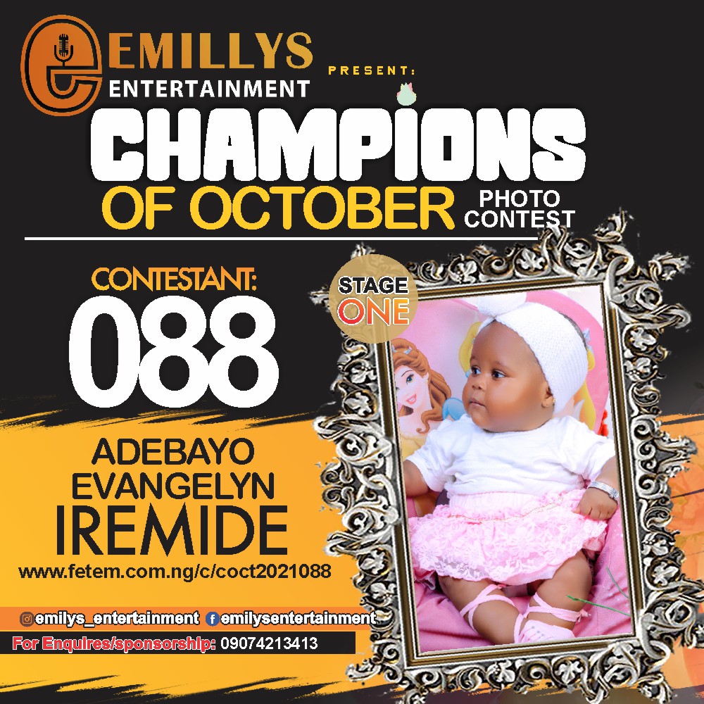 Vote ADEBAYO EVANGELYN	IREMIDE in CHAMPIONS OF OCTOBER 2021 Voting Contest @ Fetem.com.ng