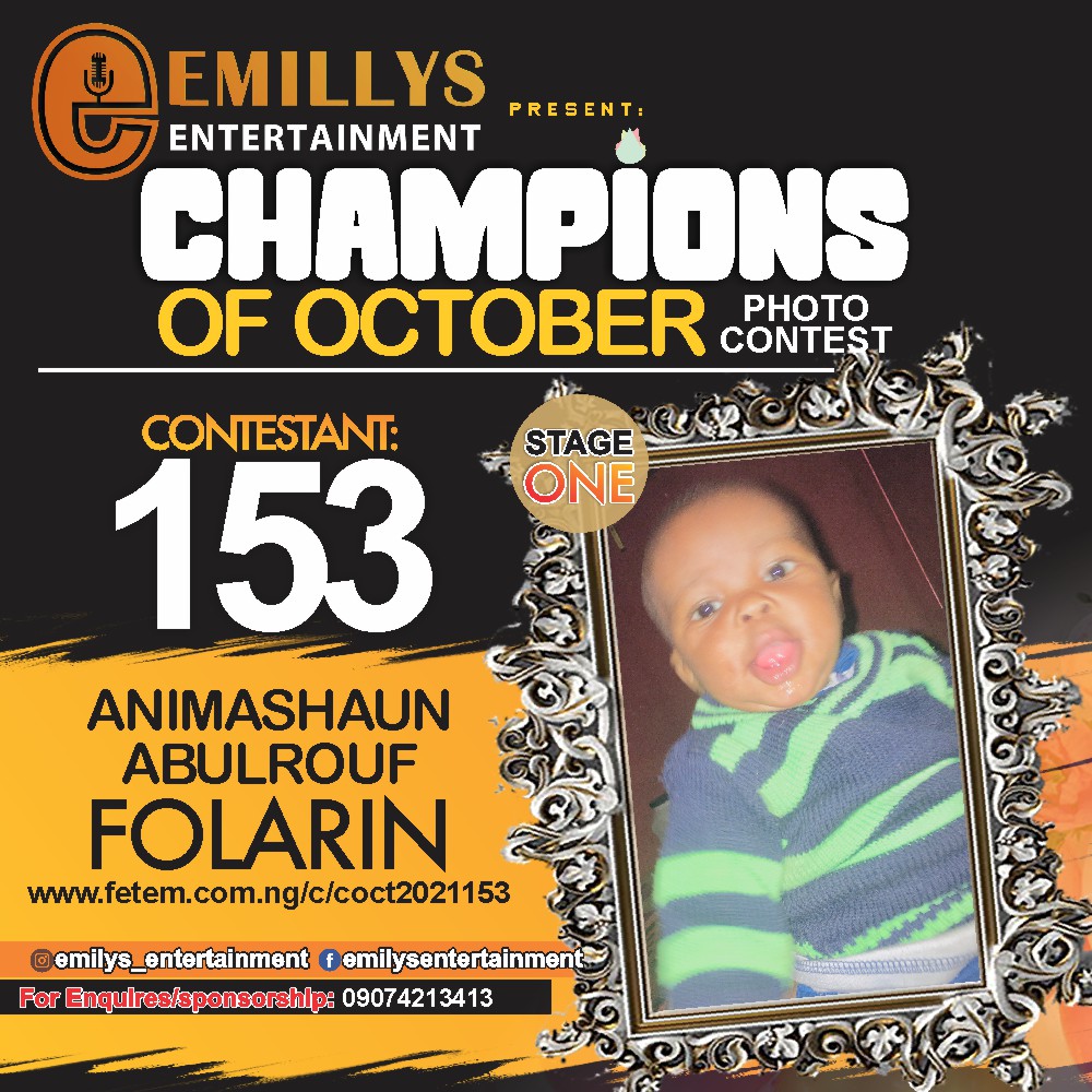 Vote ANIMASHAUN ABDULROUF	FOLARIN in CHAMPIONS OF OCTOBER 2021 Voting Contest @ Fetem.com.ng