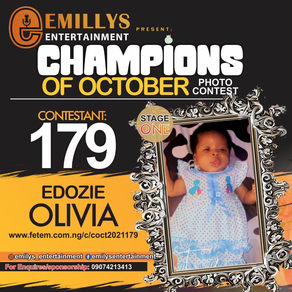 Vote EDOZIE OLIVIA in CHAMPIONS OF OCTOBER 2021 Voting Contest @ Fetem.com.ng