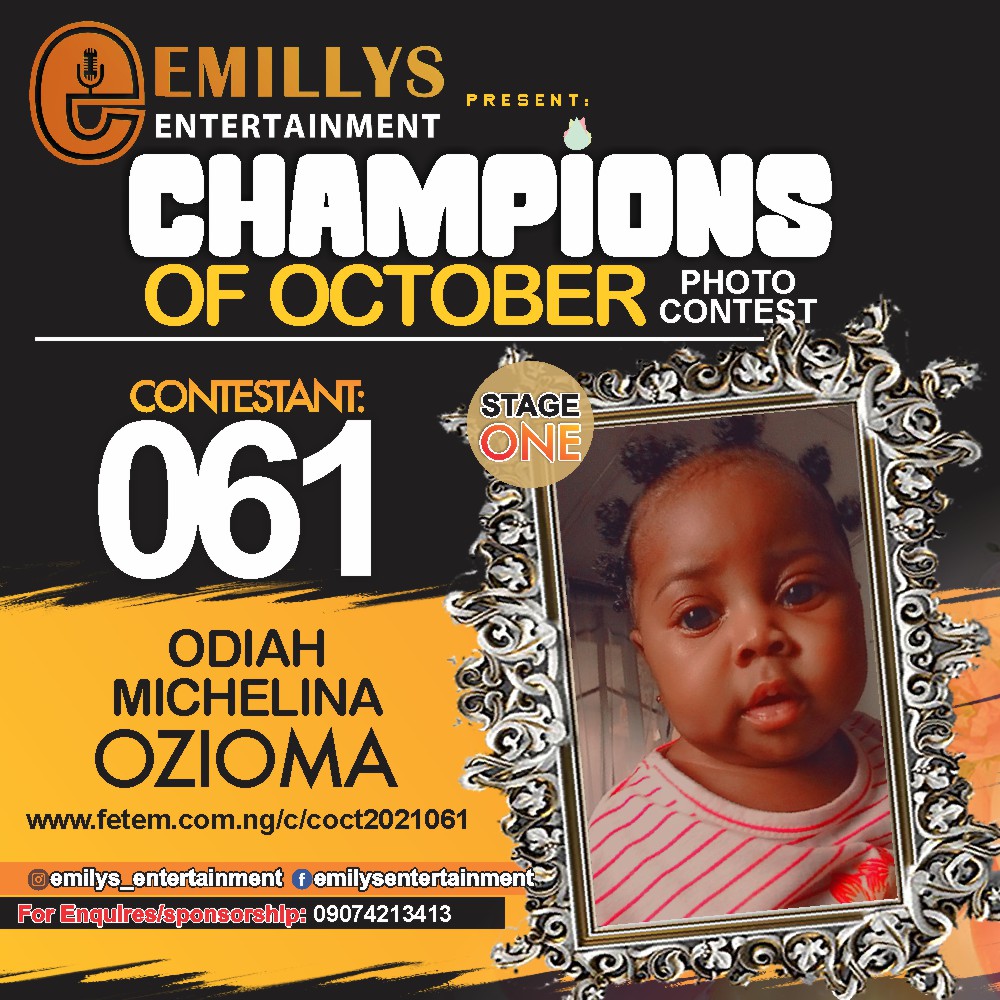 Vote ODIAH	MICHELINA OZOIMA in CHAMPIONS OF OCTOBER 2021 Voting Contest @ Fetem.com.ng