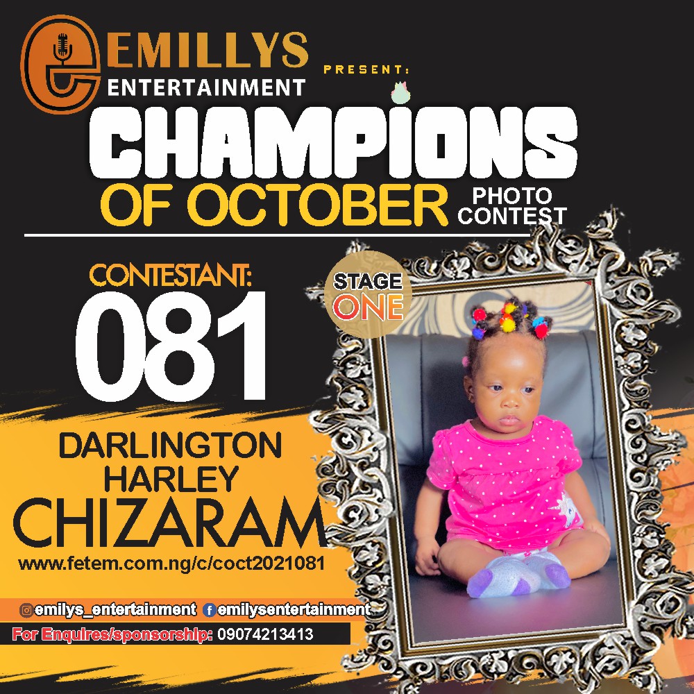 Vote DARLINGTON HARLEY	CHIZARAM in CHAMPIONS OF OCTOBER 2021 Voting Contest @ Fetem.com.ng