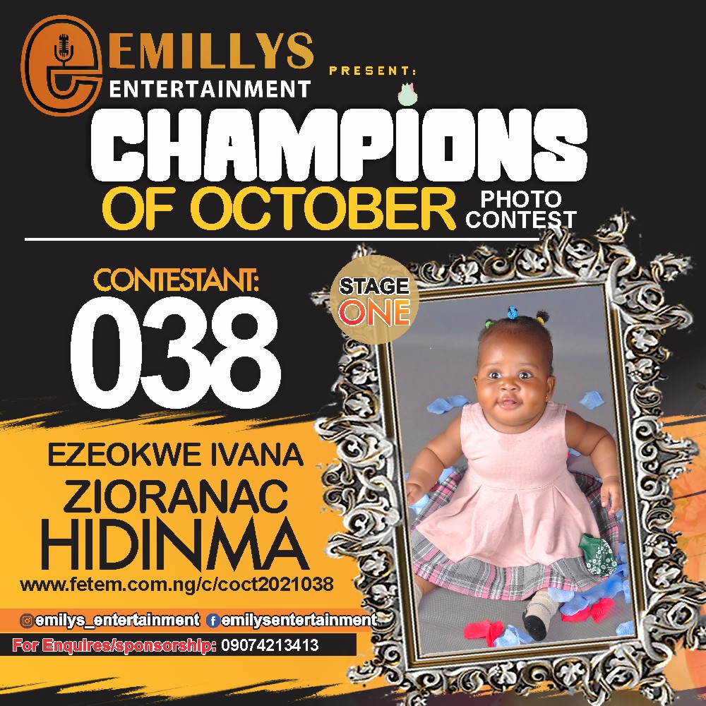 Vote EZEOKWE	IVANA ZIORANACHIDINMA in CHAMPIONS OF OCTOBER 2021 Voting Contest @ Fetem.com.ng