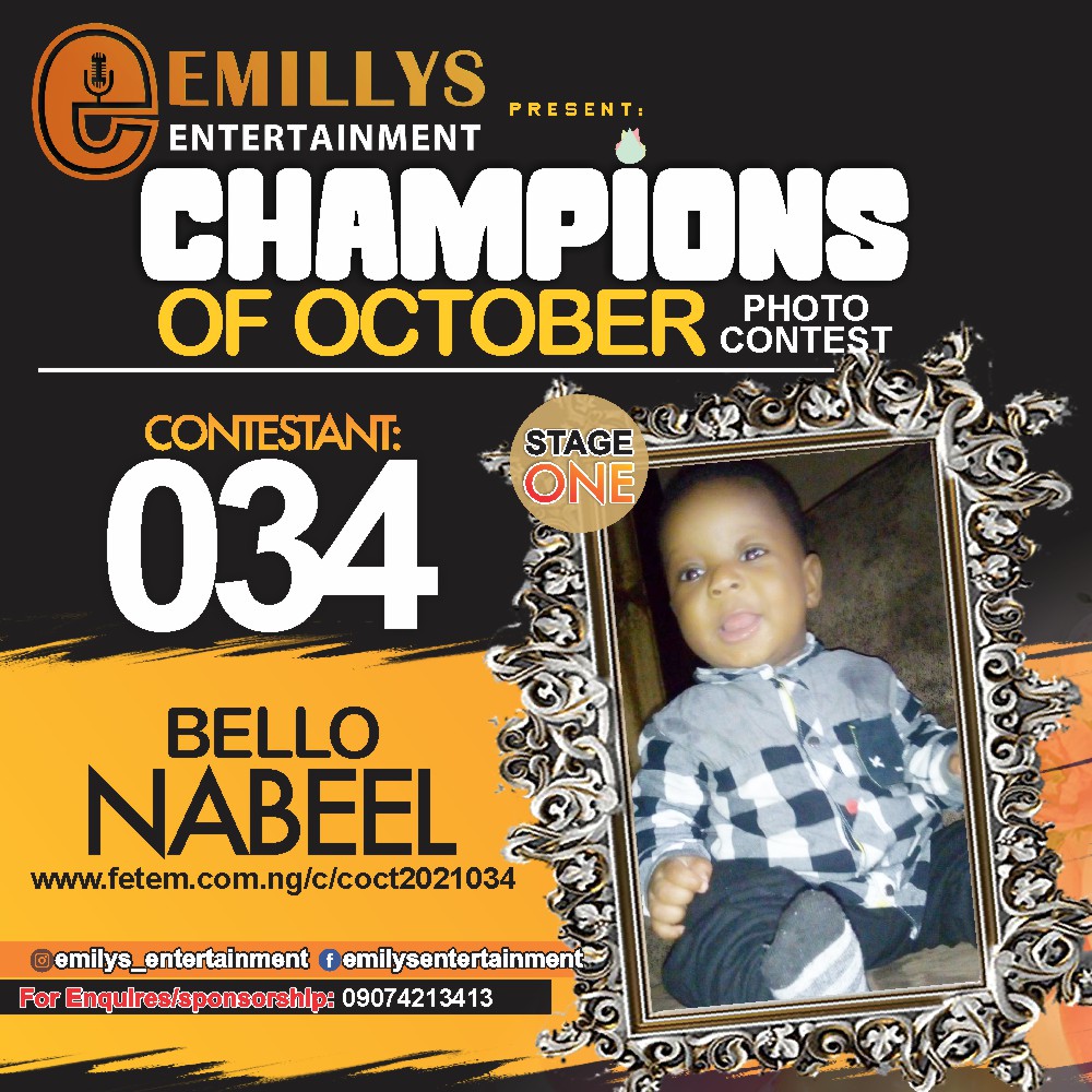 Vote BELLO NABEEL in CHAMPIONS OF OCTOBER 2021 Voting Contest @ Fetem.com.ng