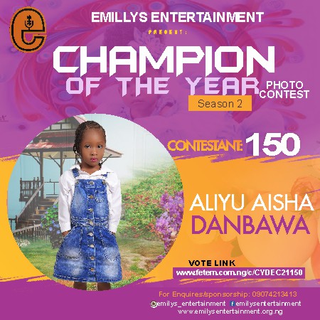 Vote ALIYU	AISHA DANBAWA in CHAMPION OF THE YEAR 2021 SEASON 2 Voting Contest @ Fetem.com.ng