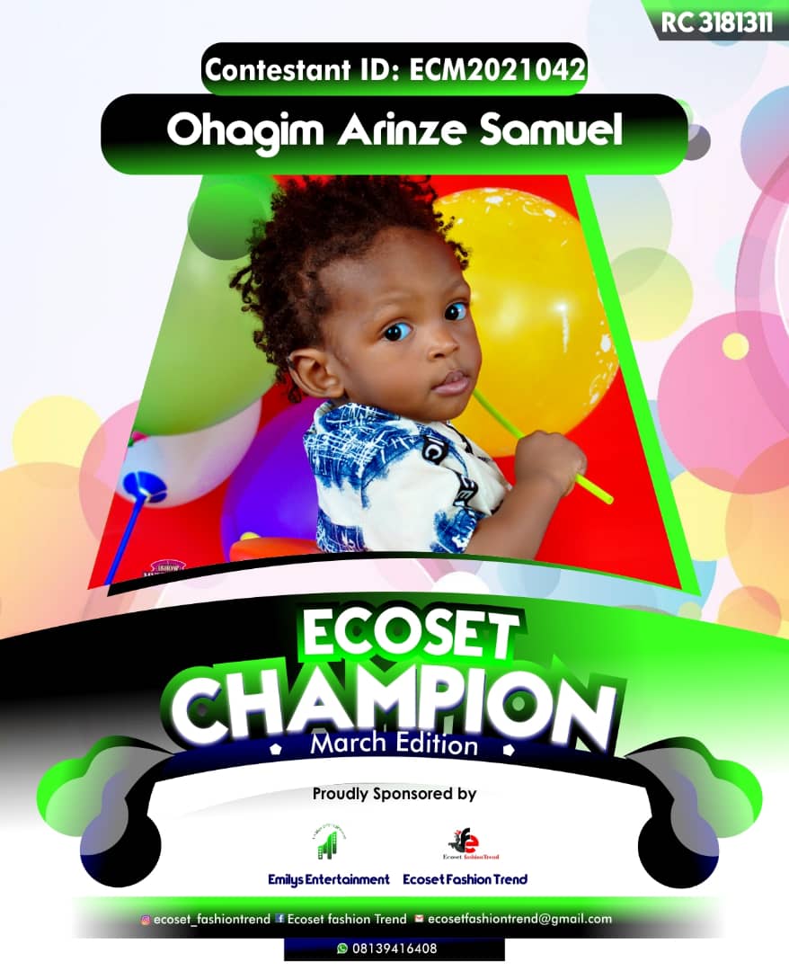 Vote OHAGIM	ARINZE SAMUEL in ECOSET CAMPIONS OF MARCH Voting Contest @ Fetem.com.ng