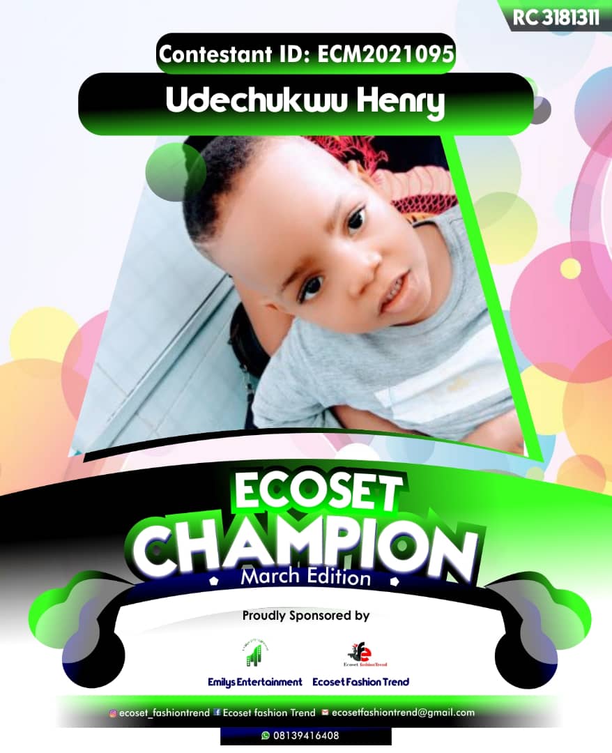 Vote UDECHUKWU	HENRY EBUBECHUKWU in ECOSET CAMPIONS OF MARCH Voting Contest @ Fetem.com.ng