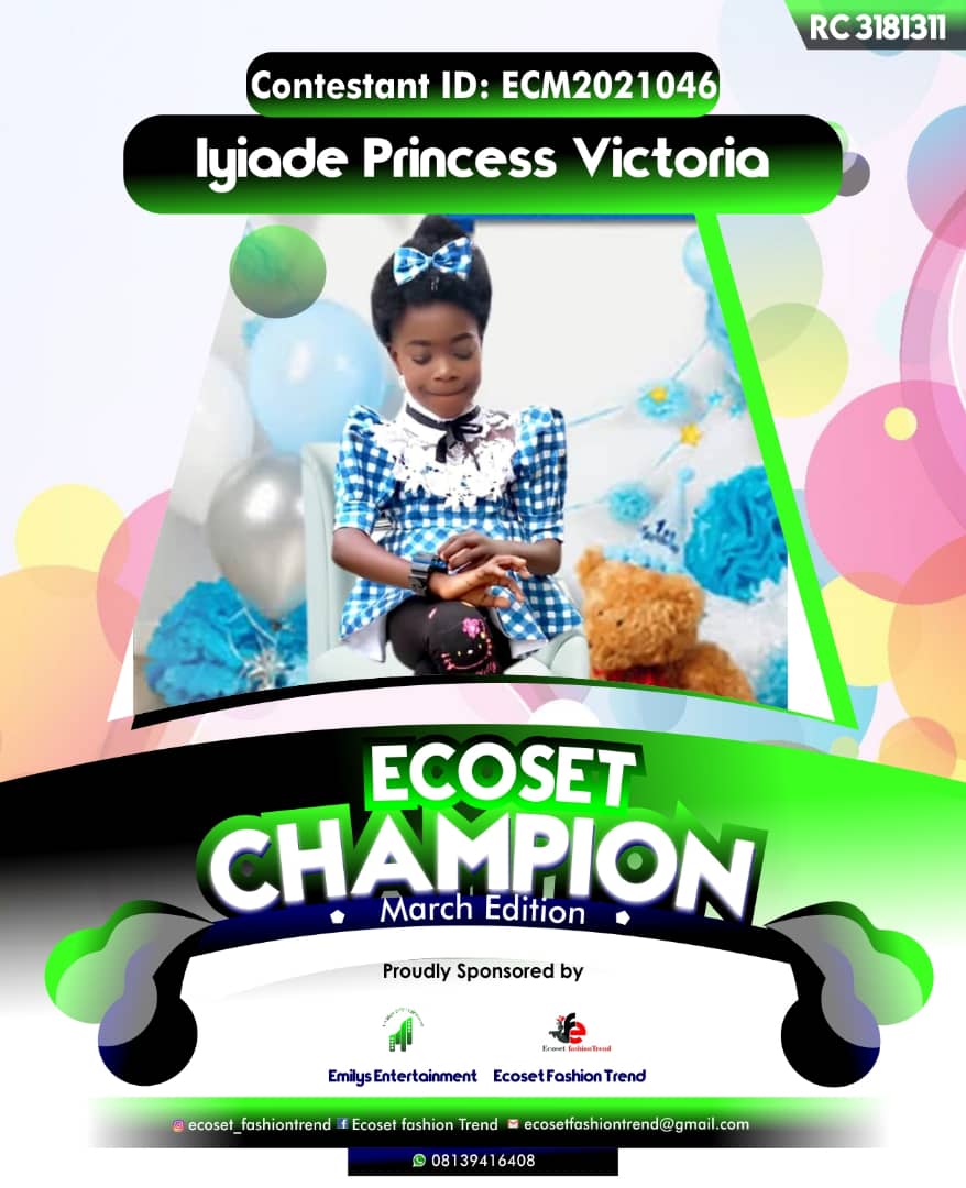 Vote IYIADE	PRINCESS VICTORIA in ECOSET CAMPIONS OF MARCH Voting Contest @ Fetem.com.ng