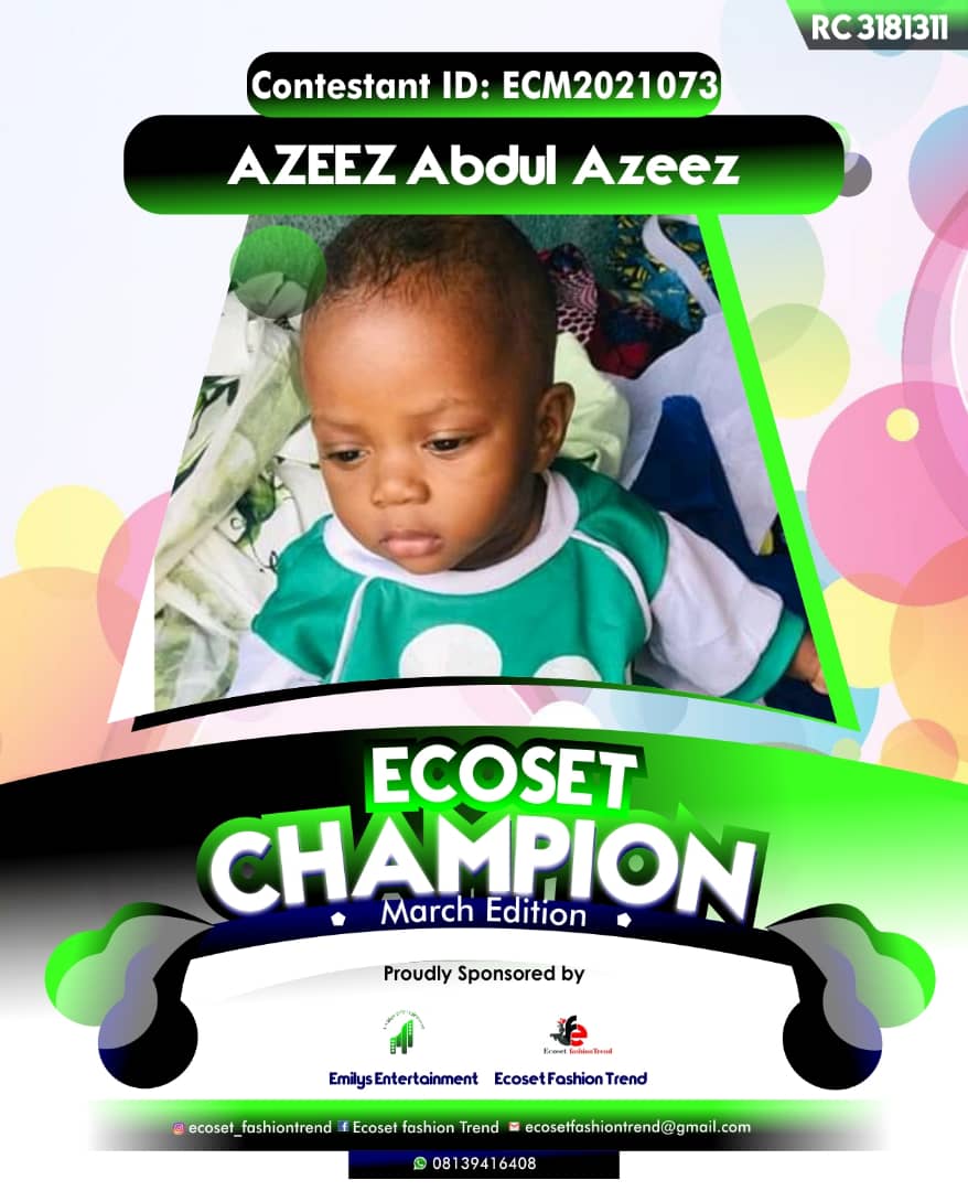 Vote AZEEZ	ABDULAZEEZ ONAOLAPO in ECOSET CAMPIONS OF MARCH Voting Contest @ Fetem.com.ng