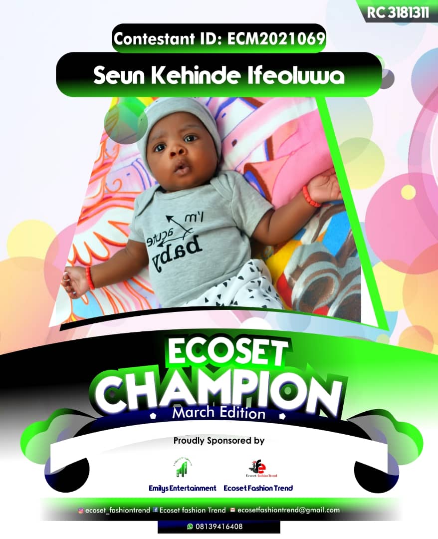Vote SEUN	KEHINDE IFEOLUWA in ECOSET CAMPIONS OF MARCH Voting Contest @ Fetem.com.ng