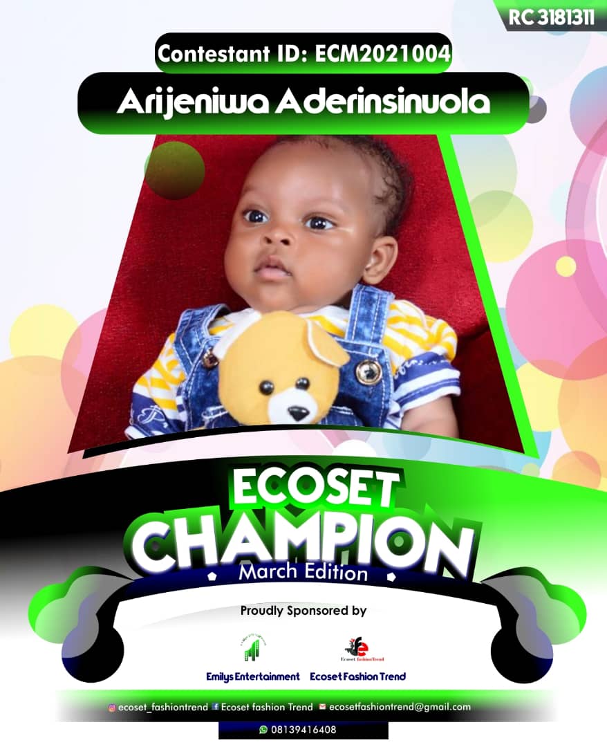 Vote ARIJENIWA	ADERINSINUOLA MEMPHIS in ECOSET CAMPIONS OF MARCH Voting Contest @ Fetem.com.ng