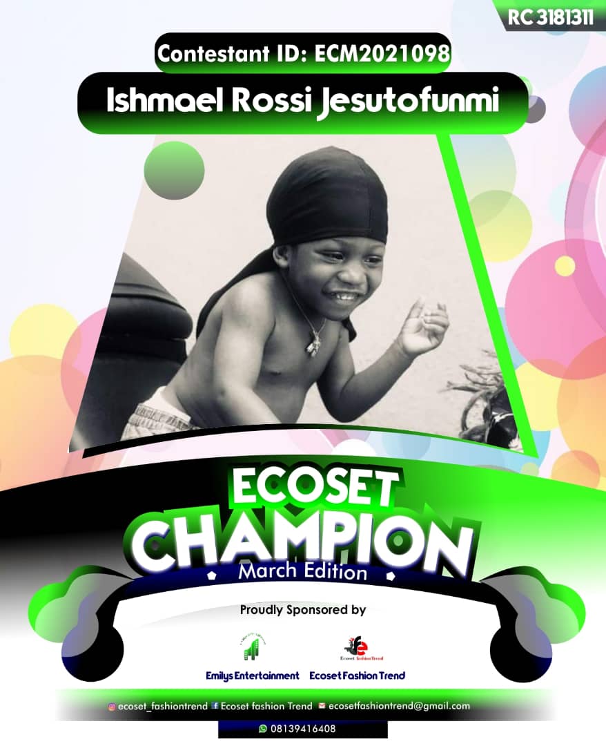 Vote ISHMAEL	ROSSI JESUTOFUNMI in ECOSET CAMPIONS OF MARCH Voting Contest @ Fetem.com.ng