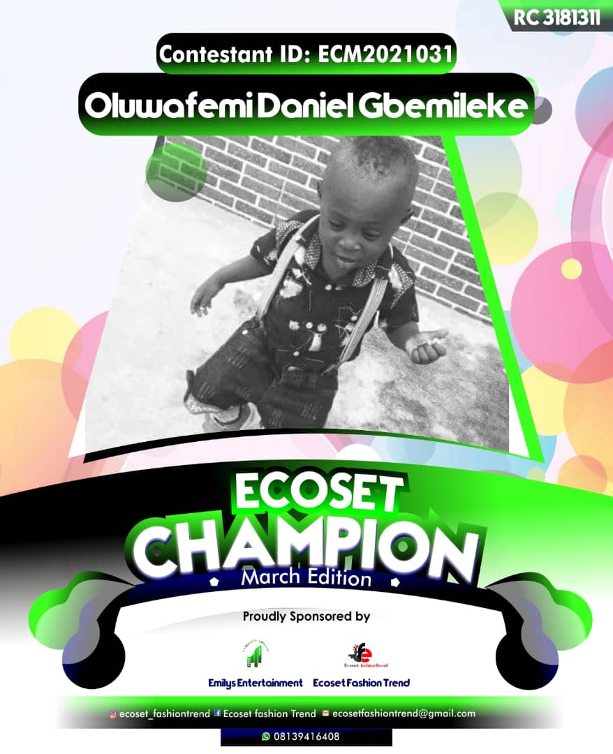 Vote OLUWAFEMI	DANIEL GBEMILEKE in ECOSET CAMPIONS OF MARCH Voting Contest @ Fetem.com.ng