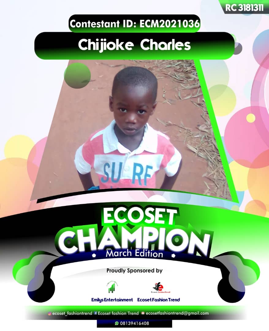 Vote CHIJIOKE CHARLES in ECOSET CAMPIONS OF MARCH Voting Contest @ Fetem.com.ng