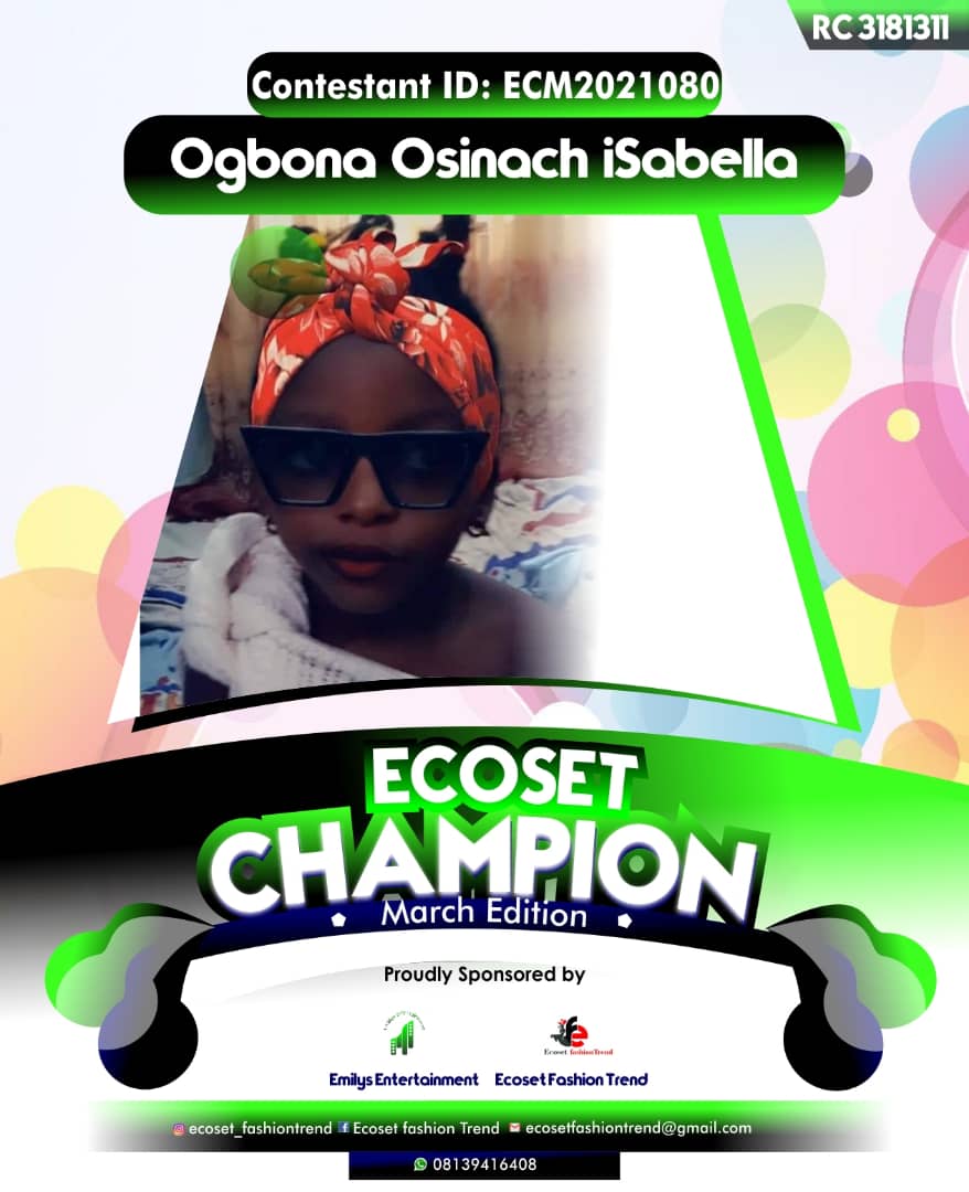 Vote OGBONA	OSINACHI SABELLA in ECOSET CAMPIONS OF MARCH Voting Contest @ Fetem.com.ng