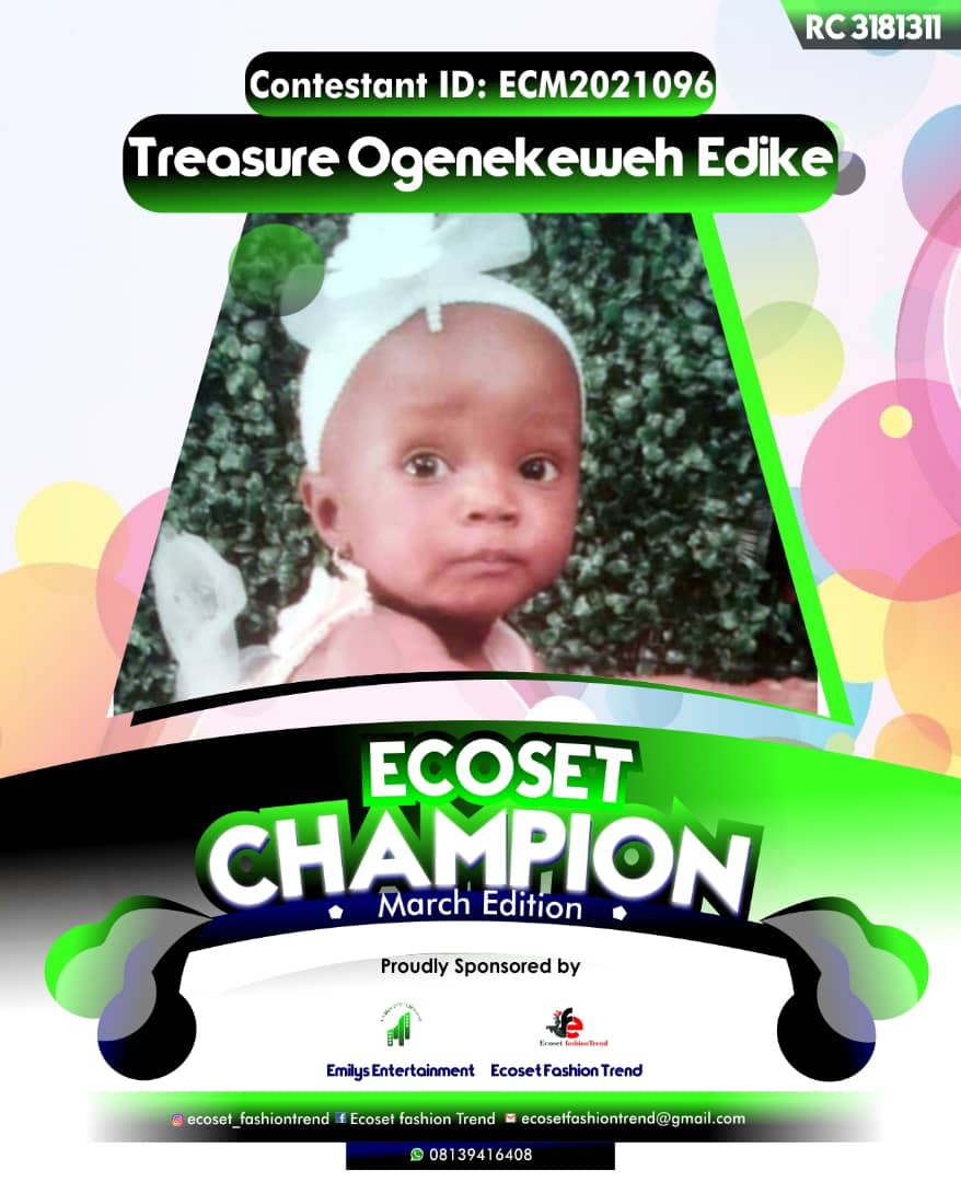 Vote TREASURE	OGENEKEWEH EDIKE in ECOSET CAMPIONS OF MARCH Voting Contest @ Fetem.com.ng