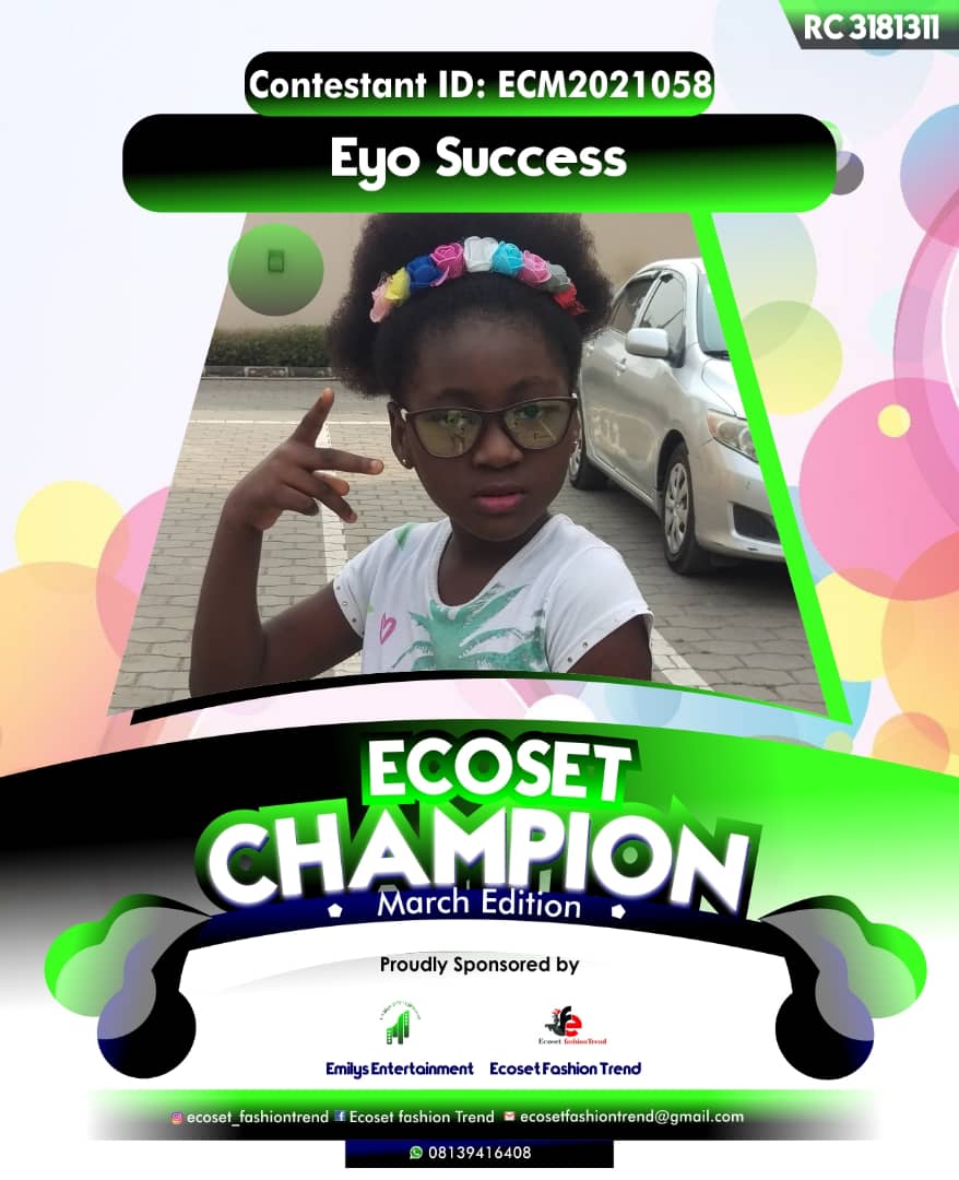 Vote EYO SUCCESS in ECOSET CAMPIONS OF MARCH Voting Contest @ Fetem.com.ng