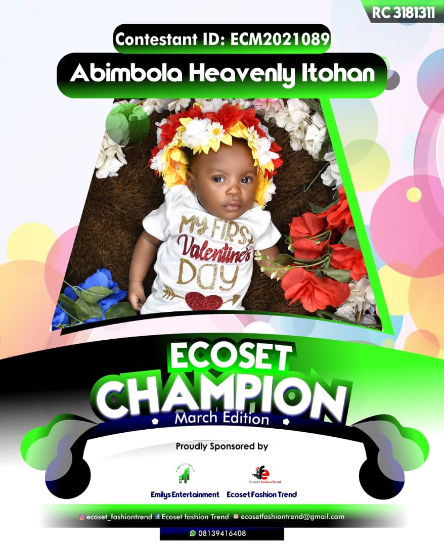 Vote ABIMBOLA	HEAVENLY ITOHAN in ECOSET CAMPIONS OF MARCH Voting Contest @ Fetem.com.ng